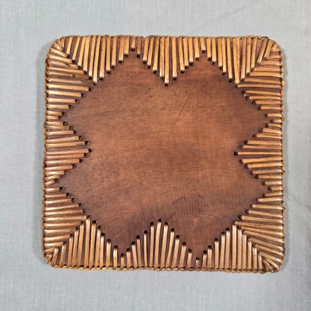 Unbranded woven affect teak